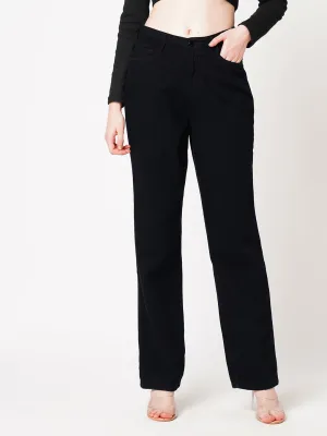 Women High-Rise Loose Straight Jeans